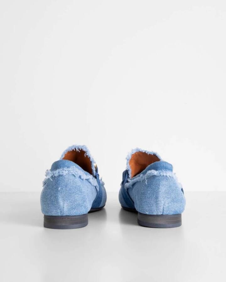 Babouche Stijlvolle Dicht Model Loafers Blue Dames