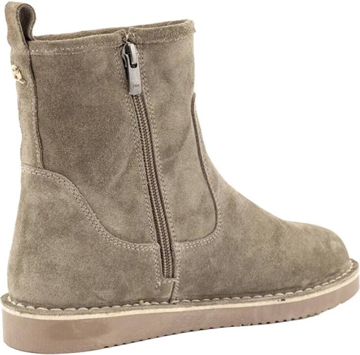 Babouche Stijlvolle Enkel Laarzen Armel-2 Beige Dames