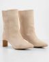 Babouche Stijlvolle Enkellaars Beige Dames - Thumbnail 2