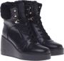 Baldinini Ankle boots in black leather and sheepskin Black Dames - Thumbnail 3