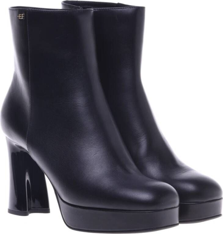 Baldinini Ankle boots in black leather Black Dames