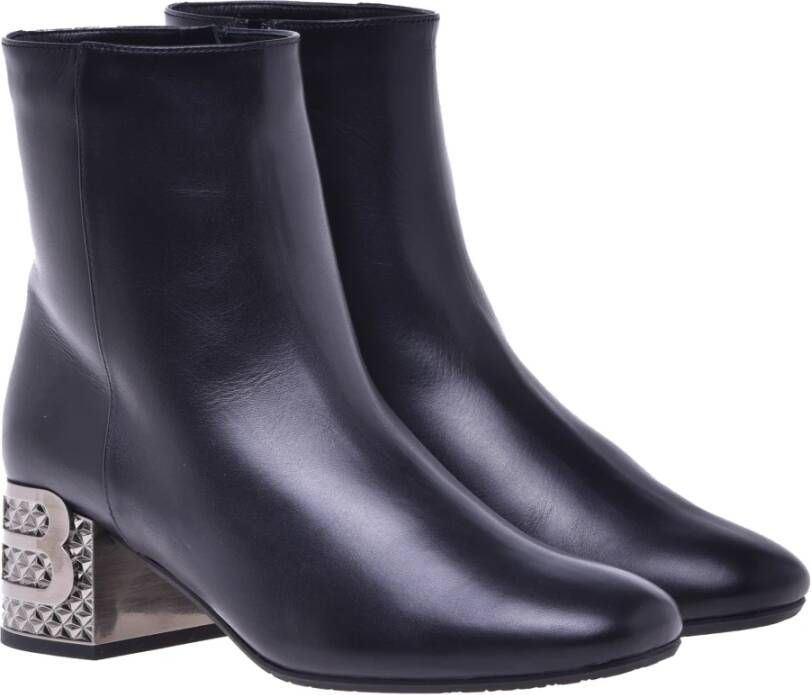 Baldinini Ankle boots in black leather Black Dames