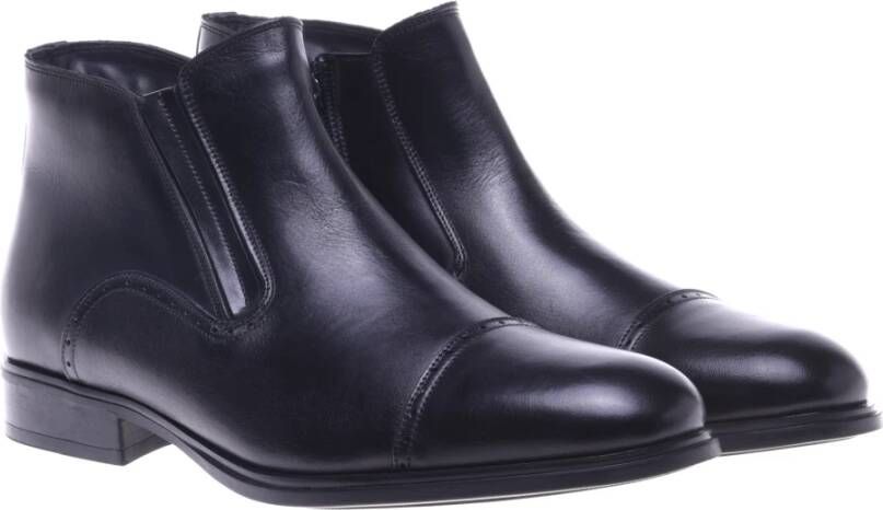 Baldinini Ankle boots in black leather Black Heren