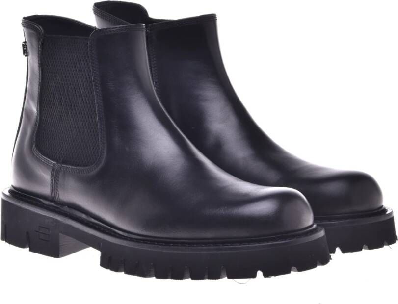 Baldinini Ankle boots in black leather Black Heren