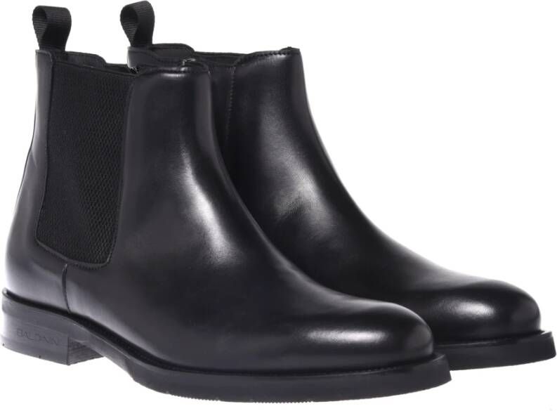 Baldinini Ankle boots in black leather Black Heren