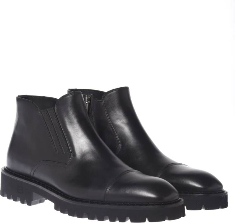 Baldinini Ankle boots in black leather Black Heren