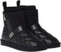 Baldinini Ankle boots in black quilted leather and nylon with studs Black Dames - Thumbnail 3