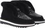 Baldinini Ankle boots in black suede and sheepskin with rhinestones Black Dames - Thumbnail 3