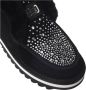 Baldinini Ankle boots in black suede and sheepskin with rhinestones Black Dames - Thumbnail 4