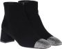 Baldinini Ankle boots in black suede with rhinestones Black Dames - Thumbnail 3