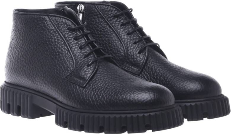 Baldinini Ankle boots in black tumbled leather Black Heren