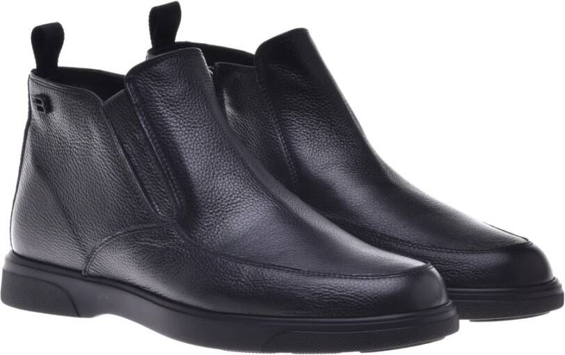 Baldinini Ankle boots in black tumbled leather Black Heren