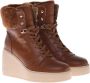 Baldinini Ankle boots in leather and sheepskin Brown Dames - Thumbnail 3