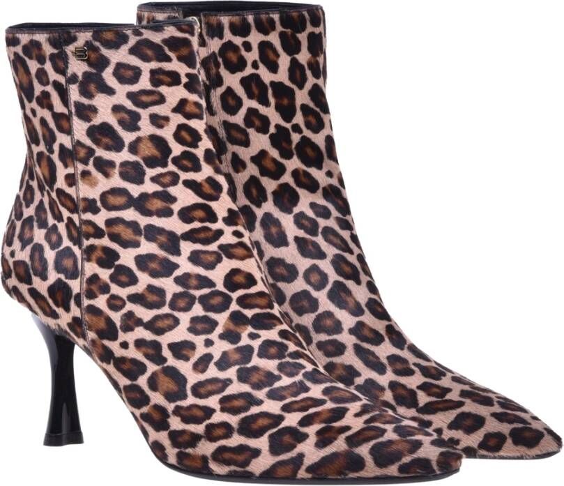 Baldinini Ankle boots in leopard-print pony skin Multicolor Dames