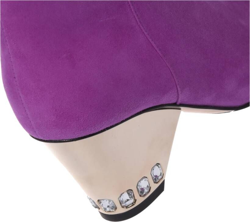 Baldinini Ankle boots in purple suede Purple Dames