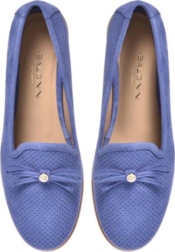 Baldinini Ballerina pump in blue nubuck Blue Dames