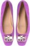 Baldinini Ballerina pump in purple suede Purple Dames - Thumbnail 2