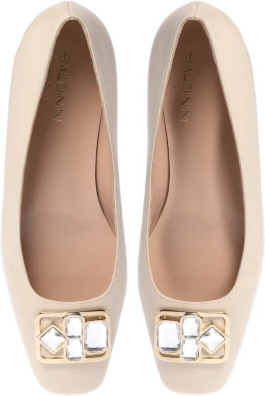 Baldinini Ballerina pump in vanilla leather Beige Dames