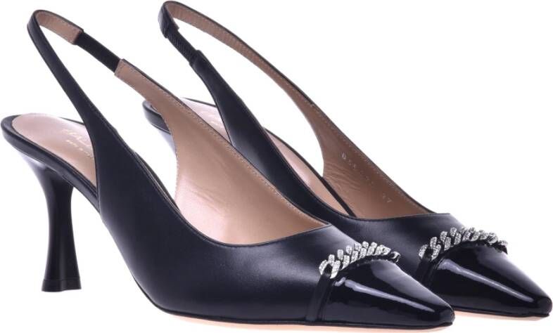 Baldinini Black and nude leather slingback Black Dames