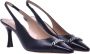 Baldinini Black and nude leather slingback Black Dames - Thumbnail 3