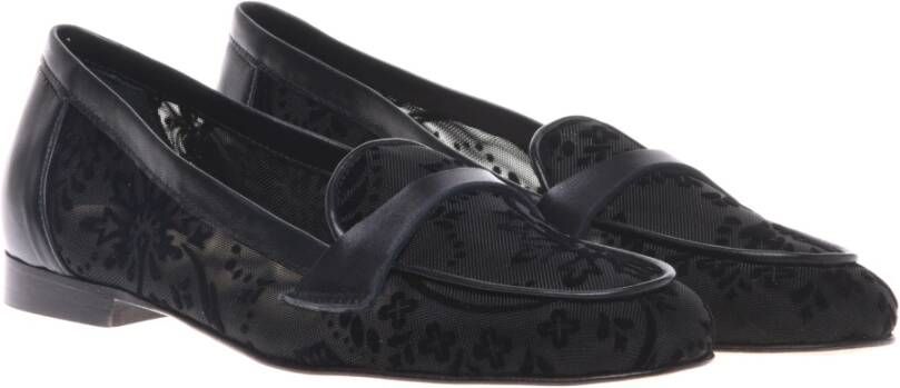 Baldinini Black petal mesh loafer Black Dames