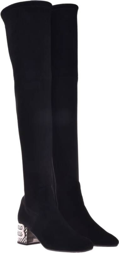 Baldinini Boots in black eco-leather and suede Black Dames