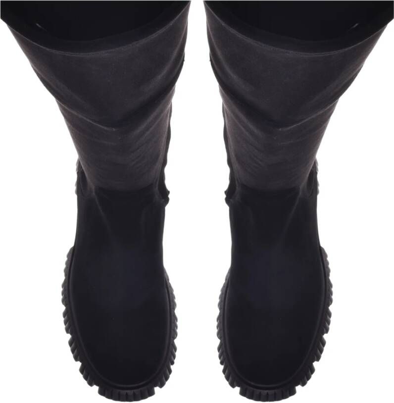 Baldinini Boots in black eco-leather and suede Black Dames