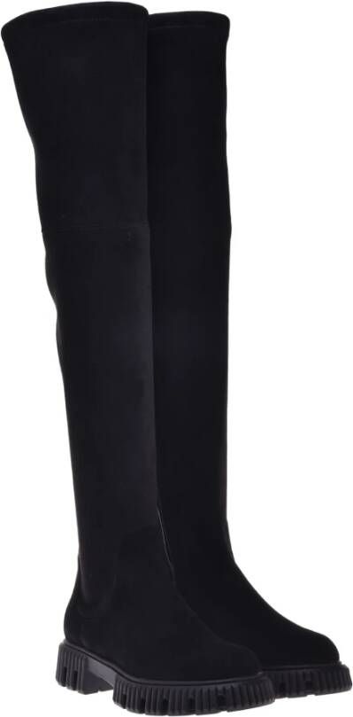 Baldinini Boots in black eco-leather and suede Black Dames