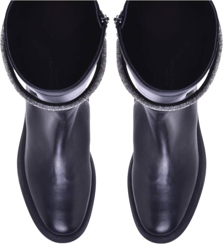 Baldinini Boots in black leather Black Dames