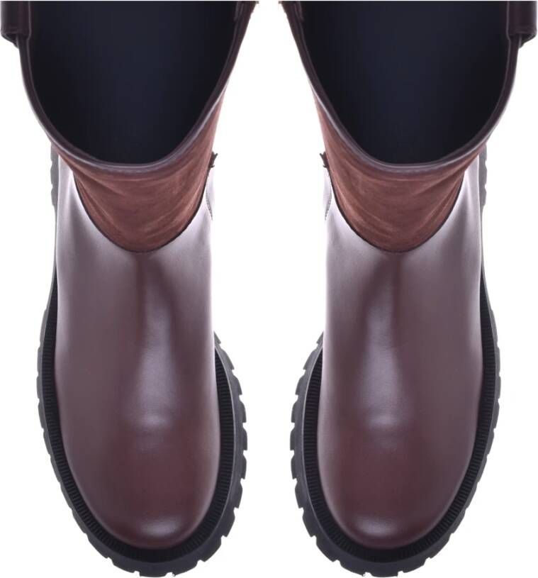 Baldinini Boots in brown leather and suede Brown Dames