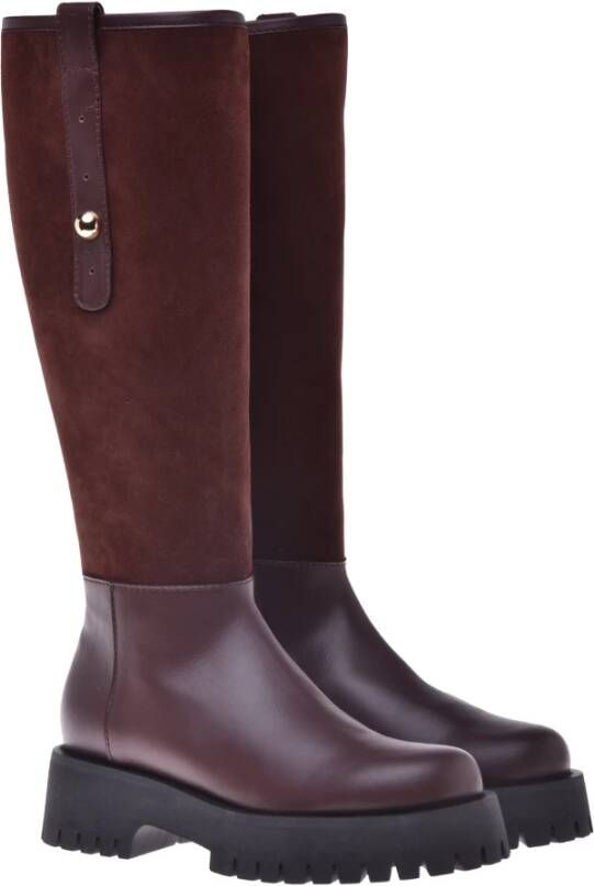 Baldinini Boots in brown leather and suede Brown Dames