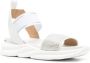 Baldinini Sandals in milk white leather with rhinestones Wit Dames - Thumbnail 6