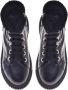 Baldinini Combat boots in black leather and sheepskin Black Dames - Thumbnail 2