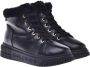 Baldinini Combat boots in black leather and sheepskin Black Dames - Thumbnail 3