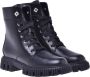 Baldinini Combat boots in black leather Black Dames - Thumbnail 3