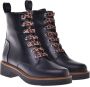 Baldinini Combat boots in black leather Black Dames - Thumbnail 3