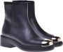 Baldinini Combat boots in black leather Black Dames - Thumbnail 3