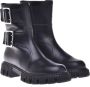 Baldinini Combat boots in black leather Black Dames - Thumbnail 3