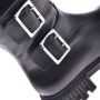 Baldinini Combat boots in black leather Black Dames - Thumbnail 4