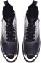 Baldinini Combat boots in black leather Black Dames - Thumbnail 2