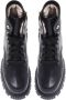 Baldinini Combat boots in black leather Black Dames - Thumbnail 2