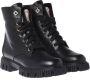 Baldinini Combat boots in black leather Black Dames - Thumbnail 3