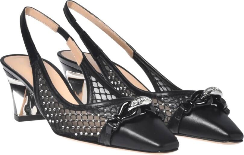 Baldinini Court shoe in black mesh Black Dames