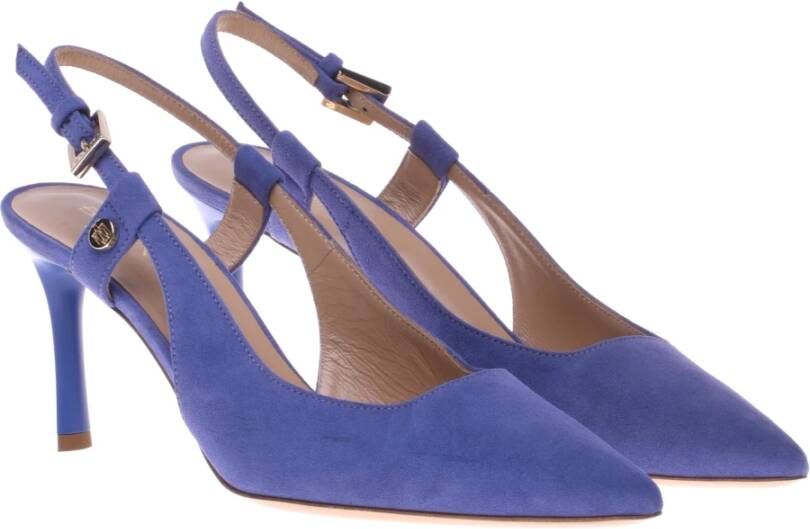 Baldinini Court shoe in blue suede Blue Dames