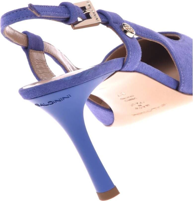 Baldinini Court shoe in blue suede Blue Dames