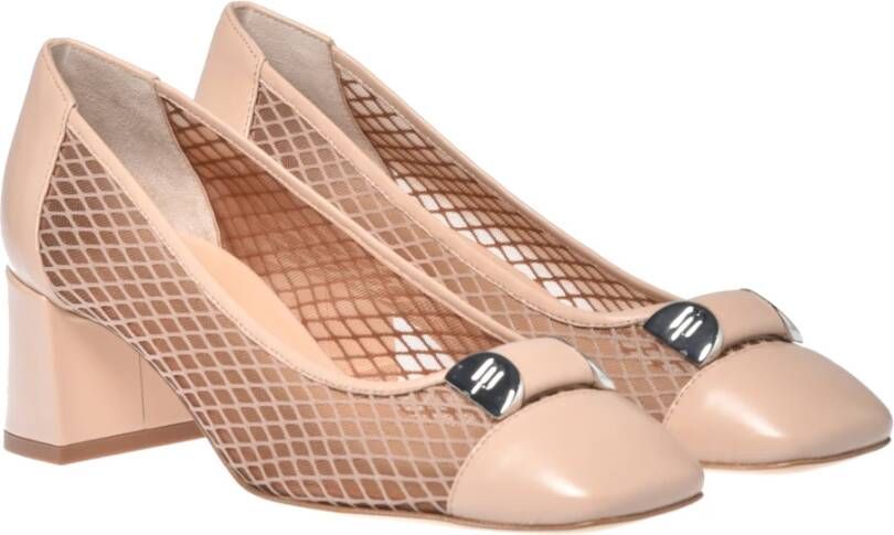 Baldinini Court shoe in nude mesh Beige Dames