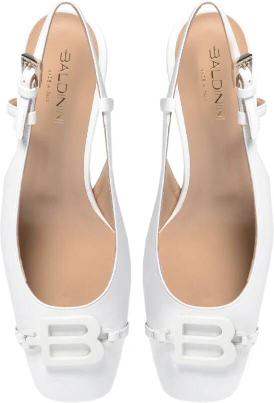 Baldinini Court shoe in white calfskin White Dames