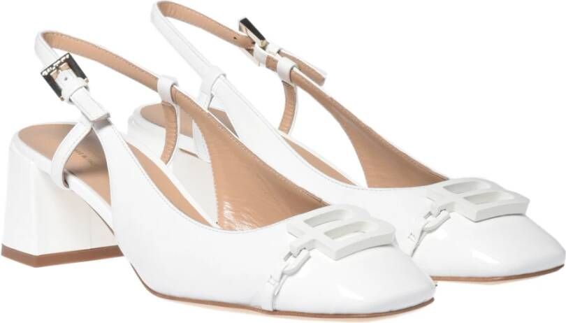 Baldinini Court shoe in white calfskin White Dames