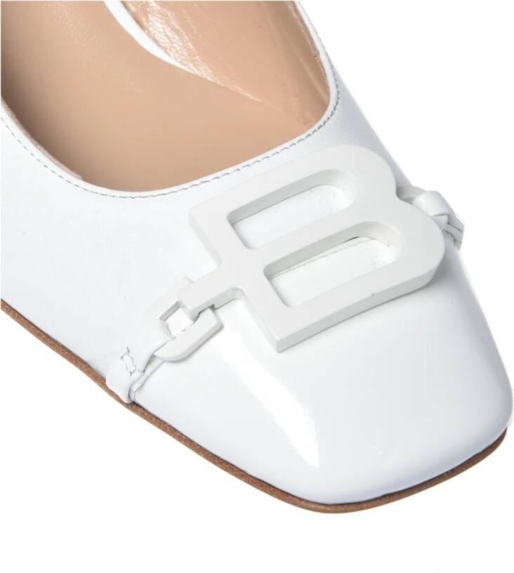 Baldinini Court shoe in white calfskin White Dames