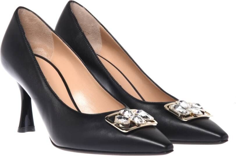 Baldinini Court shoes in black leather Black Dames